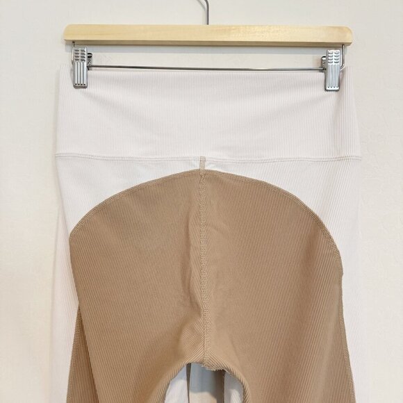 Beach Riot Colorblock Ribbed Athletic Leggings Activewear Gym Workout Neutral XL - Picture 9 of 13